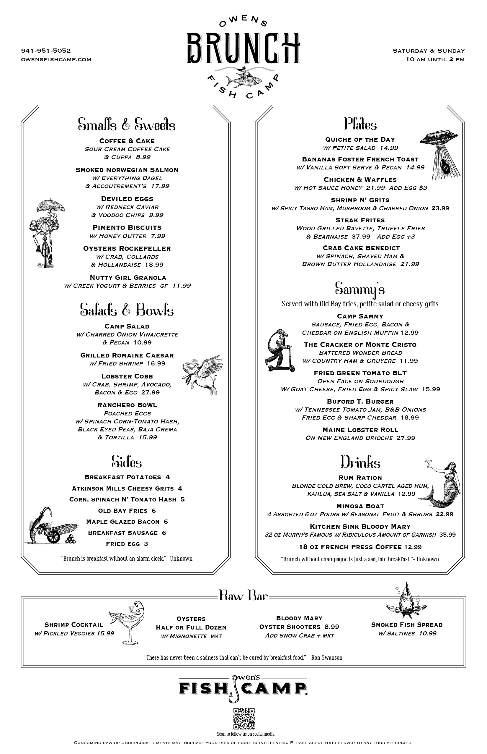 OWENS Fish Camp Lakewood Ranch - Brunch Menu